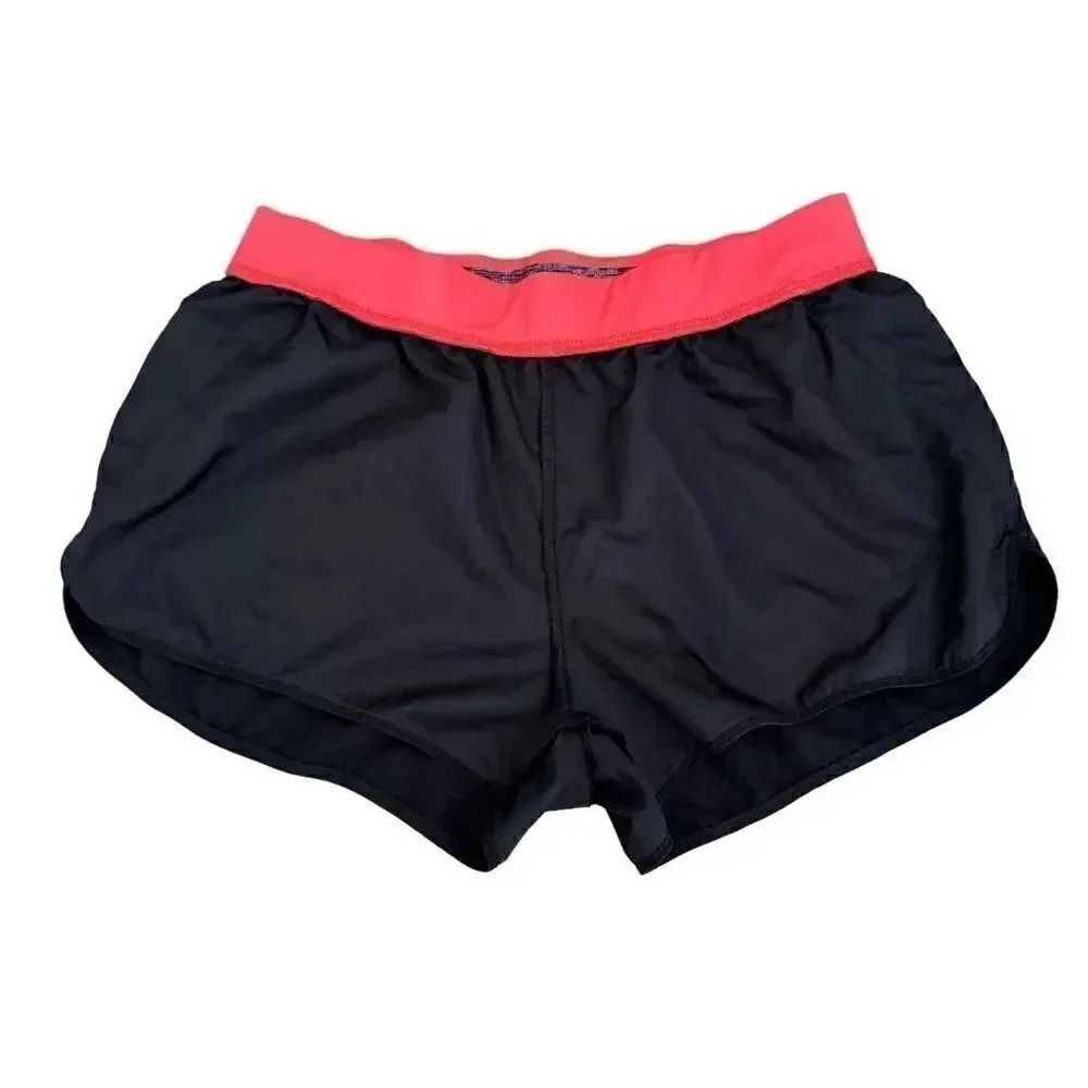 Domyos black Pink Pull On Sporty Running Athletic High Rise Shorts SZ M  #1921